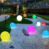 Colorful Ball Shaped Lawn Lamp with Remote Control